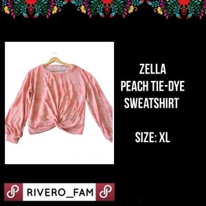 ZELLA| PEACH TIE-DYE SWEATSHIRT